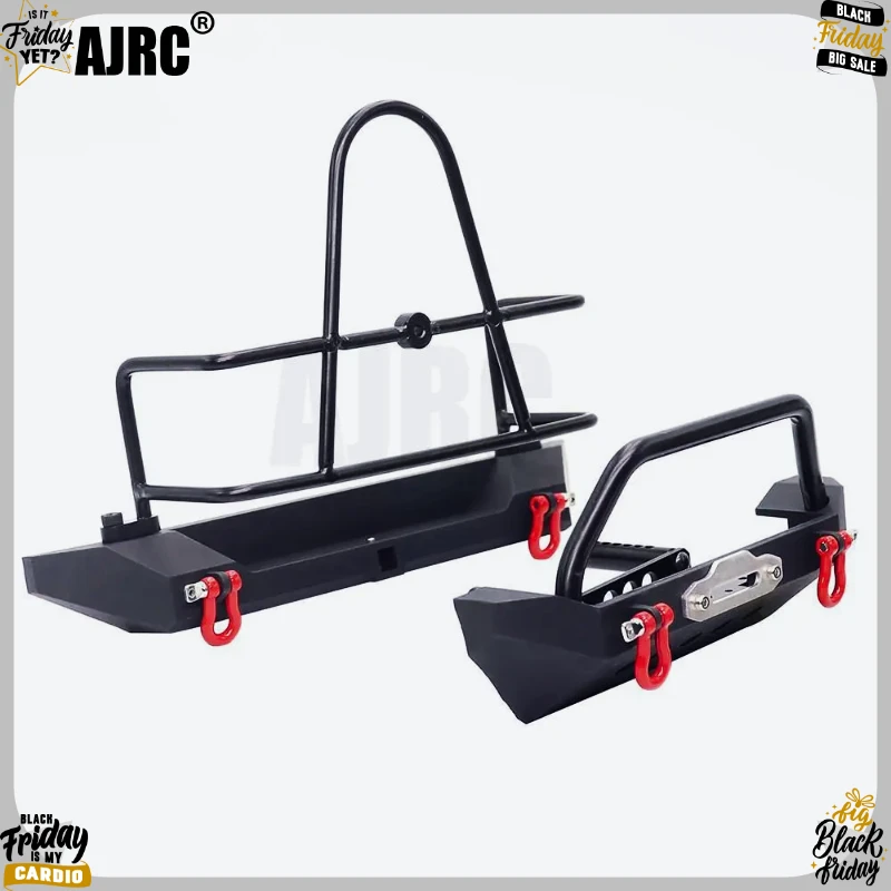 RC Car Metal Front Rear Bumpers for 1/10 RC Crawler Traxxas TRX4 Defender Axial Scx10 II 90047/90046 Front and Rear Bumpers