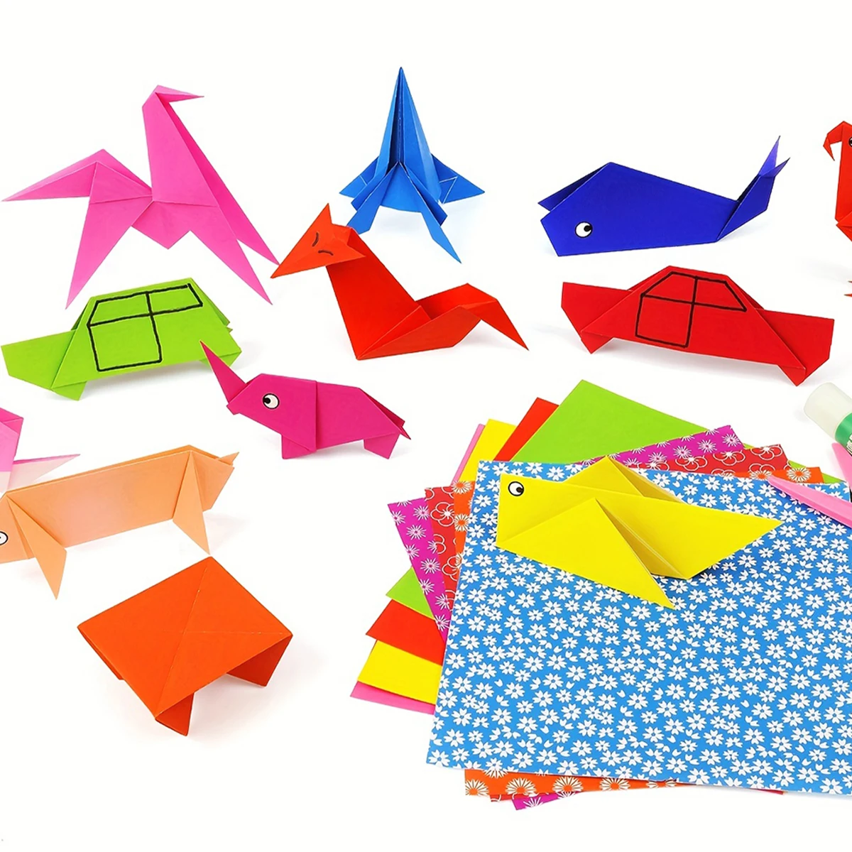 Baby Origami Craft Instruction Book z kolorowym papierem Poprawia umiejętności praktyczne dziecka Opcjonalny prezent w wersji angielskiej arabskiej