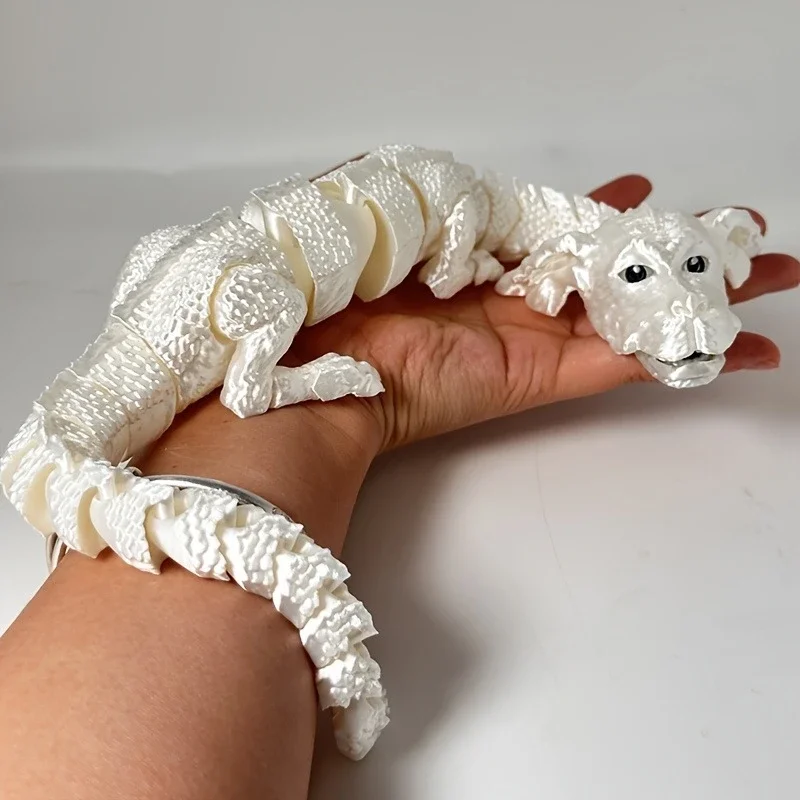 Funny Dog Dragon Rotatable Articulated Dog Dragon Joint Mobility Simulation Model Office Desktop 3D Ornament Home Decor Gift ﻿