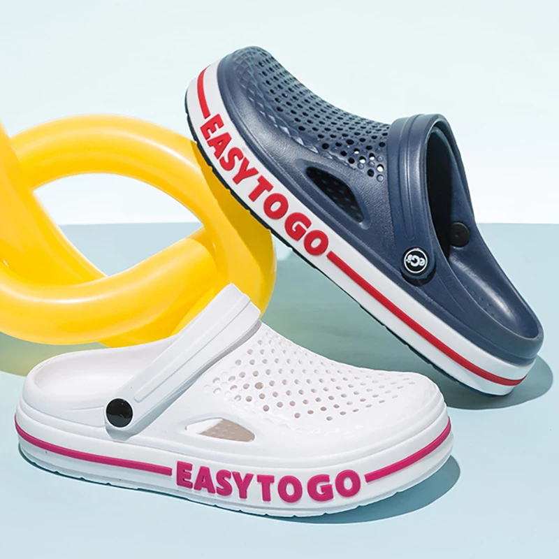 New Summer EVA Lightweight Slippers For Men Letter Garden Shoes Outdoor Slippers Classic Clogs Men‘s Beach Sandals Casual Shoes view 6