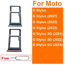 For Motorola MOTO G Stylus 5G 2020 2021 2022 2023 2024 XT2043 XT2115 XT2211 XT2419-1 Sim Card Tray SIM Holder Socket Card Reader