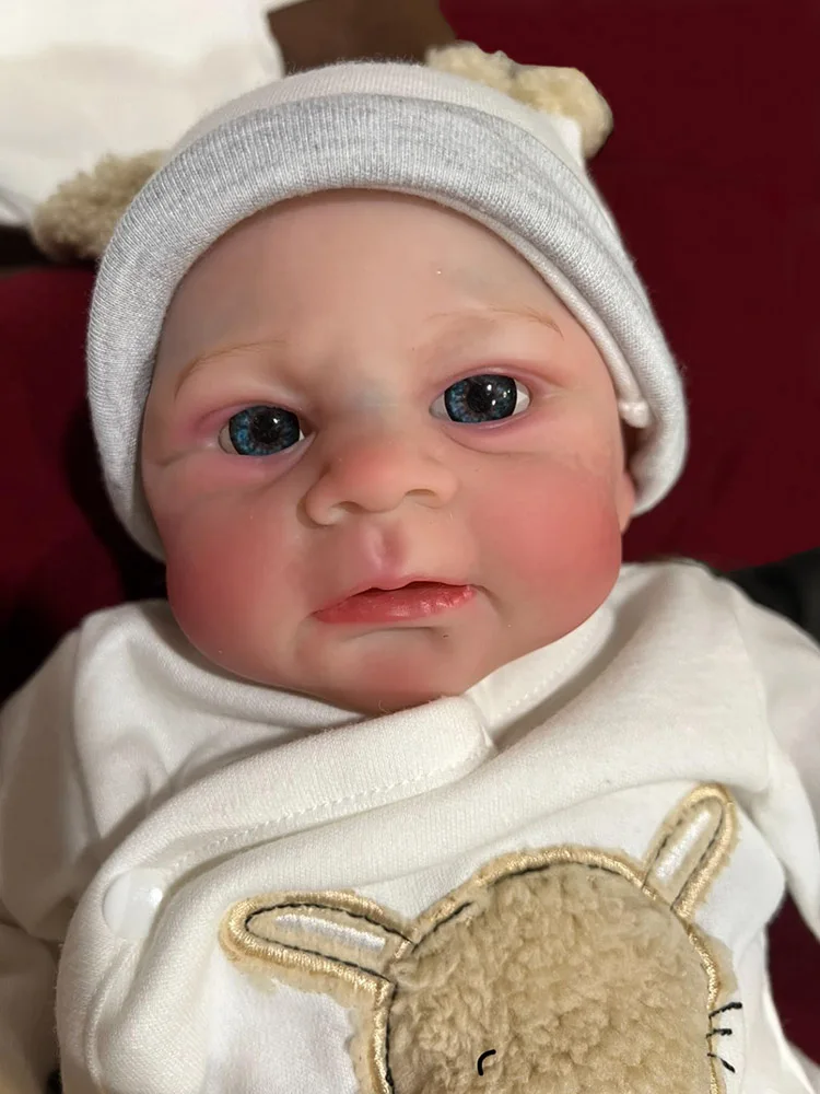 Muñecas realistas de bebé Reborn, 45cm, vinilo de silicona realista, cuerpo de tela suave, muñecas recién nacidas terminadas pintadas reales, juguete para niños pequeños