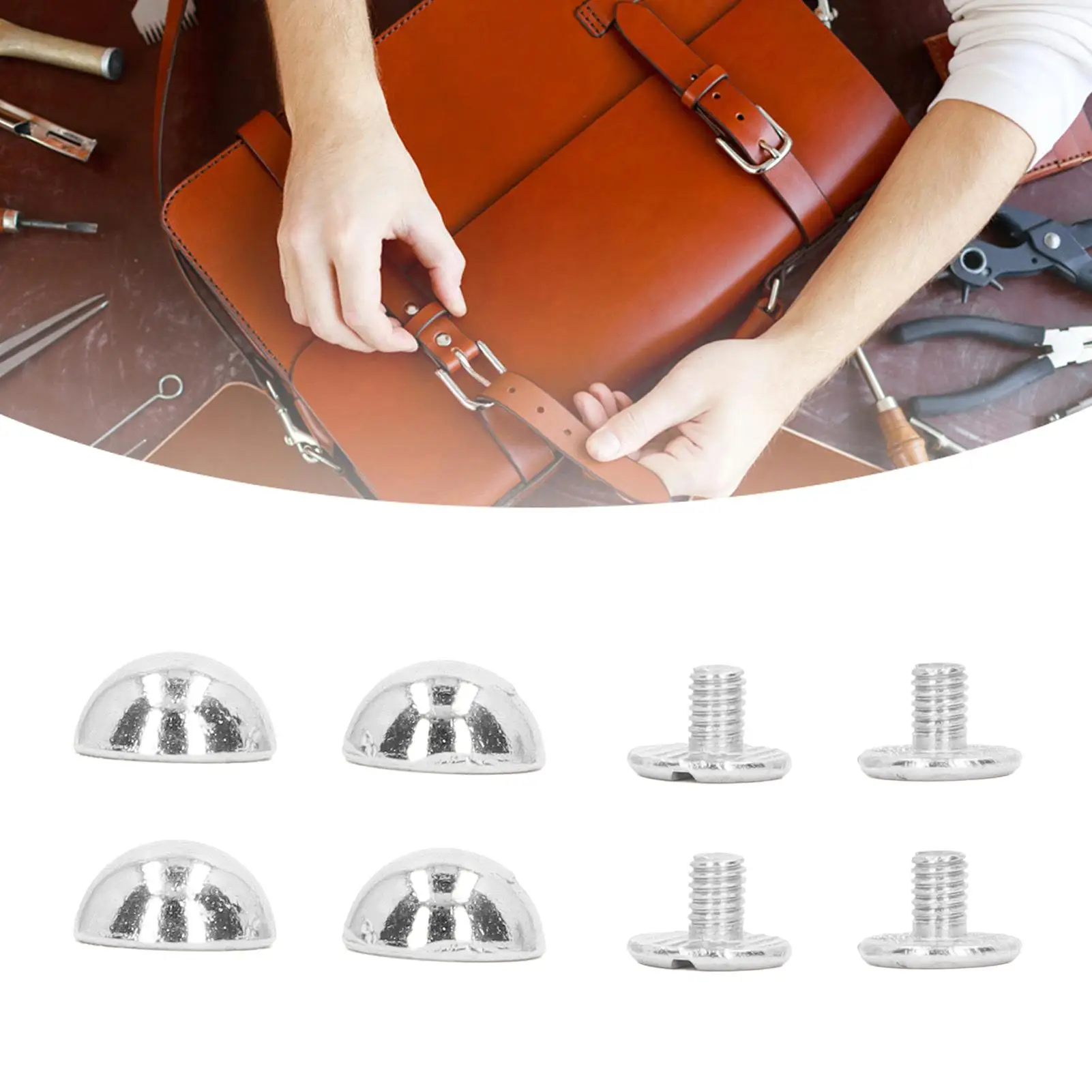 10 мм 100 комплектов серебряных грибных заклепок с круглой головкой, полукруглая застежка из гальванического сплава для сумок, обуви, рукоделия