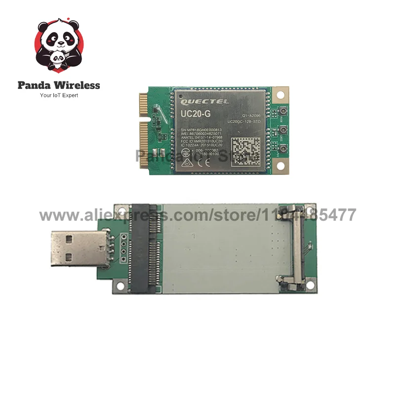 Quectel UC20 UC20-G Mini Pcie UC20GC-128-STD UMTS/HSDPA 800/850/900/1900/2100MHz for Global with U.FL Pigtail Antenna Adapter