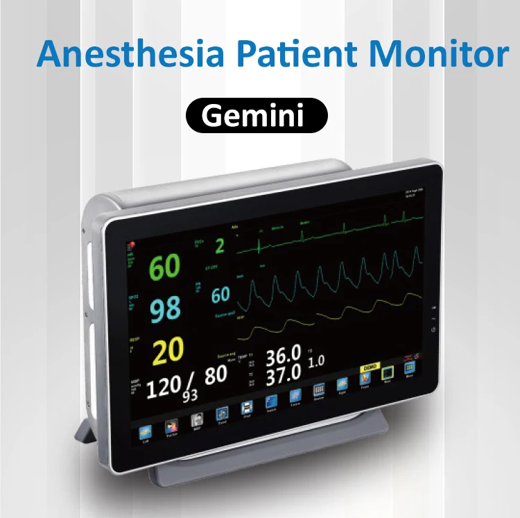 

Animal 15.6" TFT LCD Touch Screen vet Portable Anesthesia Monitor System With Medal Circuit Monitor