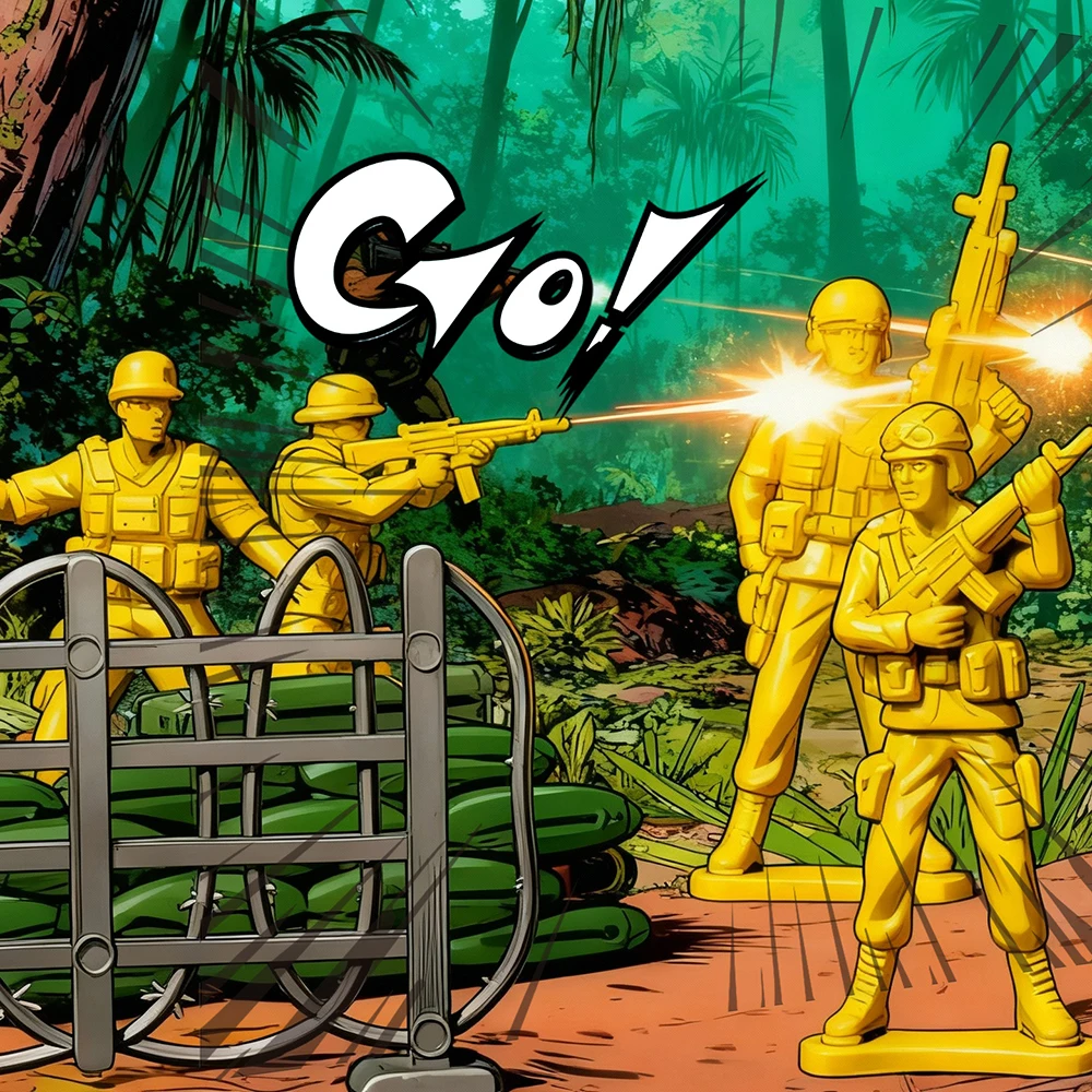 ViiKONDO الجيش الرجال لعبة الجندي 150 قطعة عمل عسكري الشكل 4-5 سنتيمتر القوات الخاصة القوات الصغيرة متعة المناورات تمثال في صندوق ملون #4