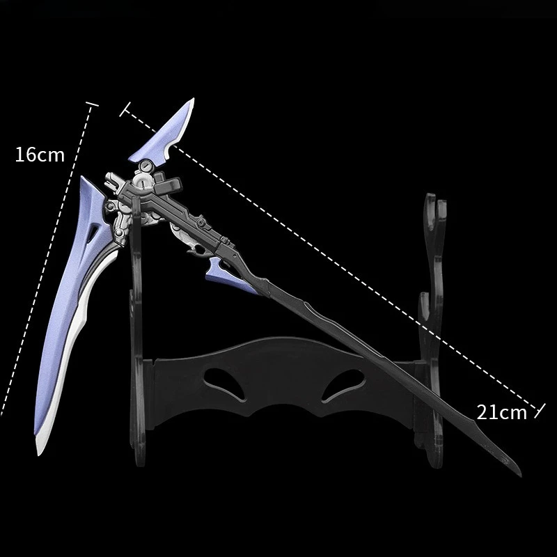 21 سنتيمتر/8.26in هونكاي تأثير الطرفية كافكا سكين لعبة المفاتيح قلادة العام جينغ يوان المتخصصة سلاح نموذج حلية معدنية #6