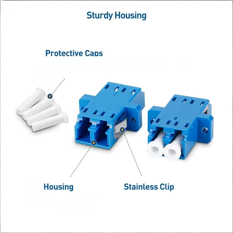 SC-LC Simplex Single Mode Fiber Optic Adapter Plastic Flange Coupler For Office Optical Network Device Interconnection