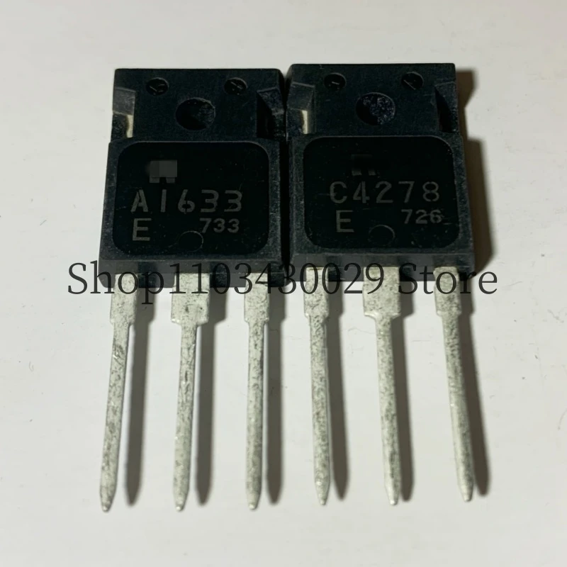 5Pairs(10PCS) New Original 2SA1633 A1633 + 2SC4278 C4278 TO-247 10A 150V PNP + NPN Transistor