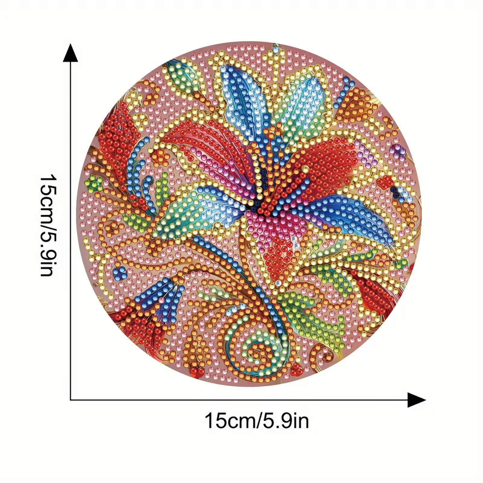 4 Pieces/Set of Diamond Painting Coasters, DIY Animal Flowers Series Patterned Diamond Painting Coasters， Holiday Gifts