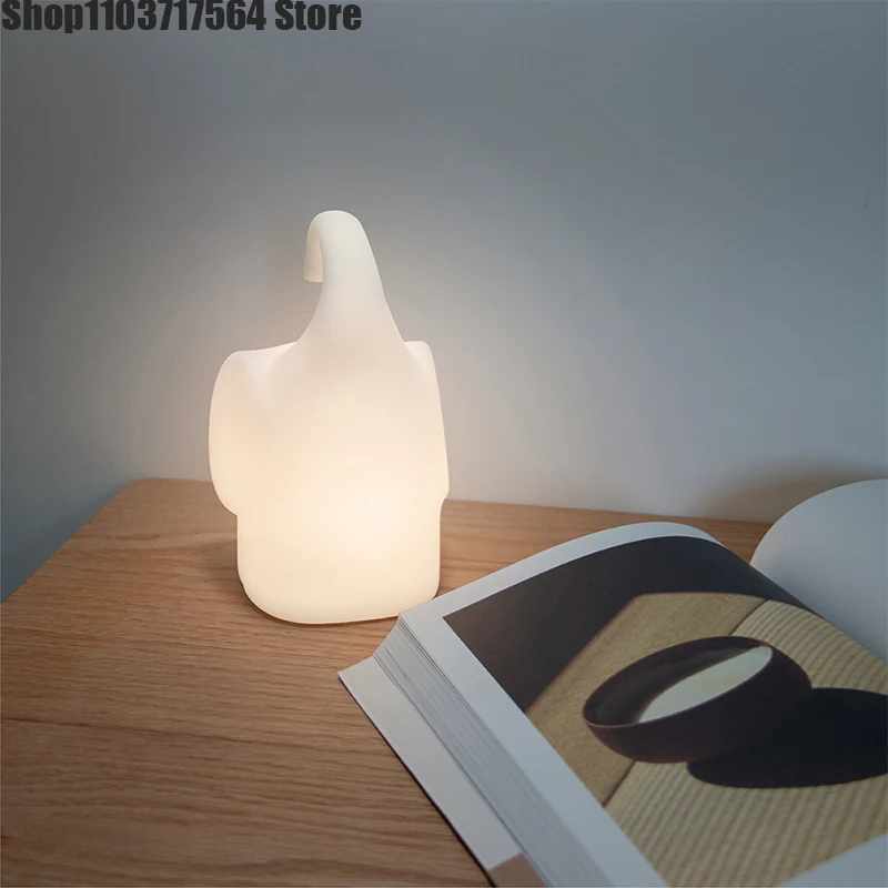 Elephant silicone night light 2024 new infrared portable pat light bedroom home mother and child charging night light