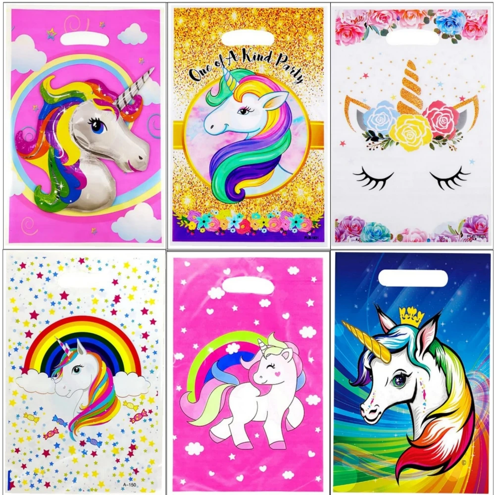 Unicorn Birthday Party Decorations Kid Party Favor Unicorn Goodie Bags Rainbow Unicorn Baby Shower Girl Birthday Party Supplies