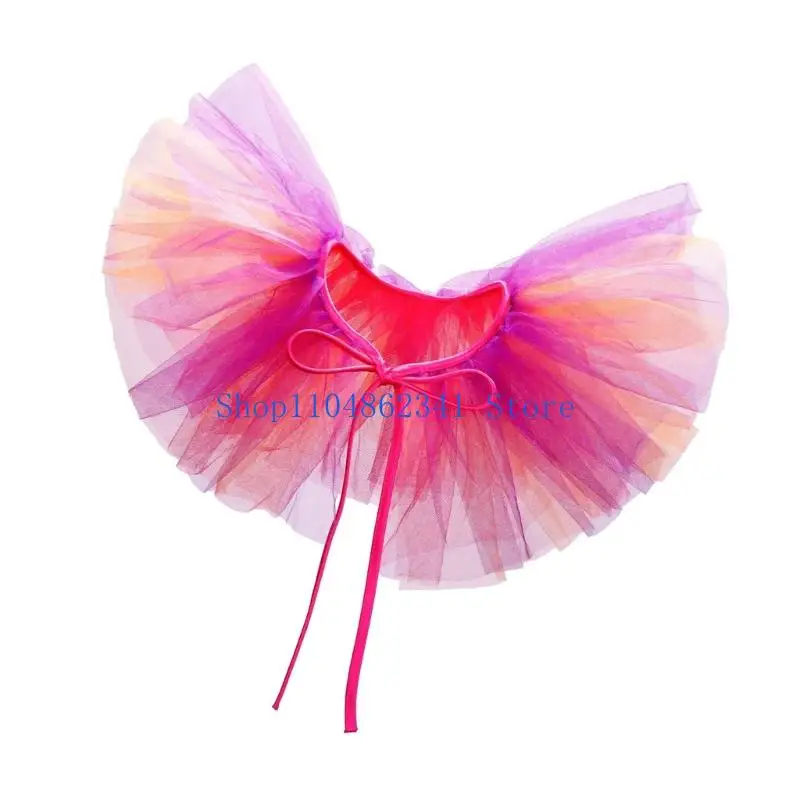 5ASD FASDABILE VICTORIAN SCARICA VICTORIO MESH ROFF RUFF MULticolor Fucile Fuce Collar per il girocollo clown Halloween