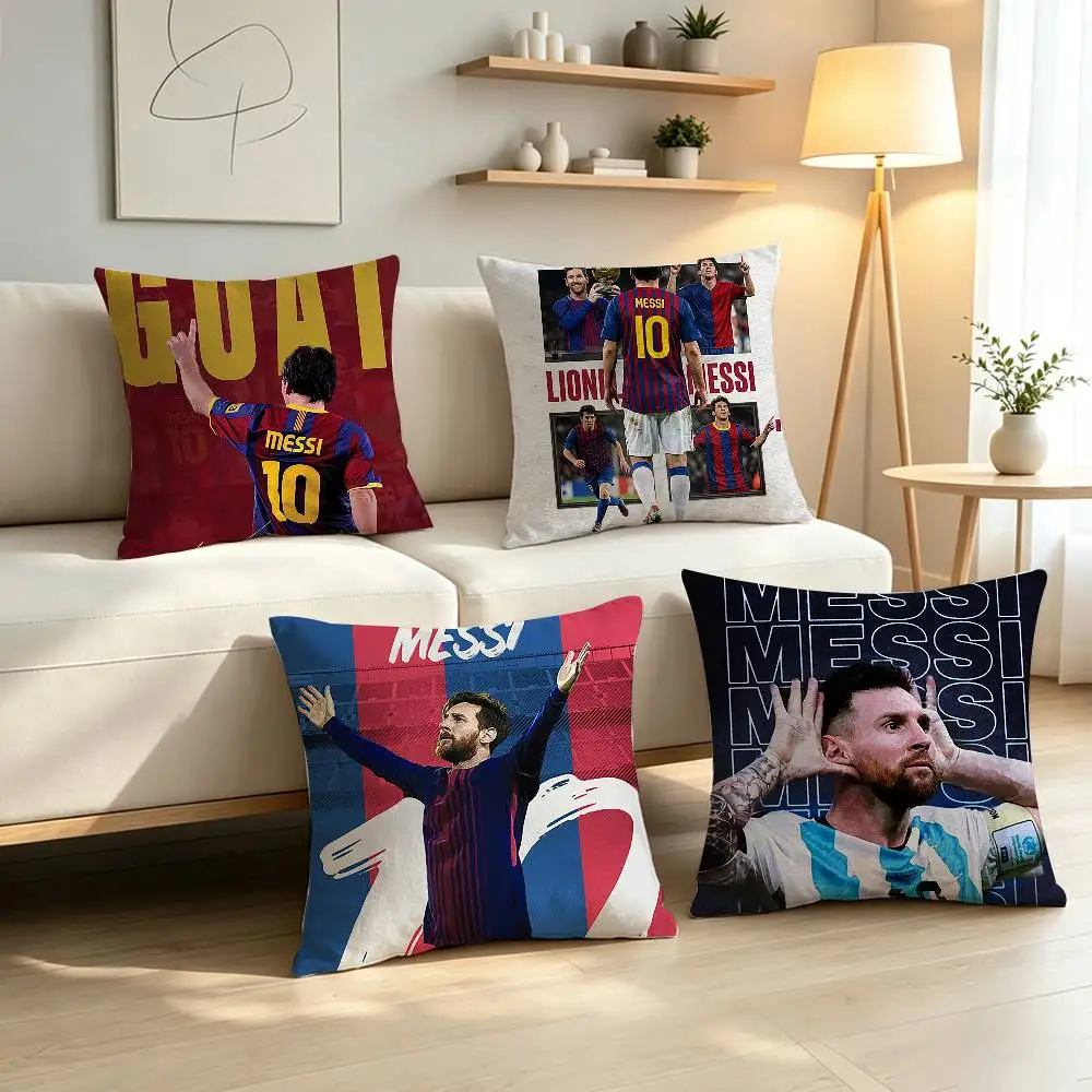 Argentina L-Lionel Messi-i  Pillow Case Pattern Printed Pillowcase For Living Room Sofa Cushion Cover