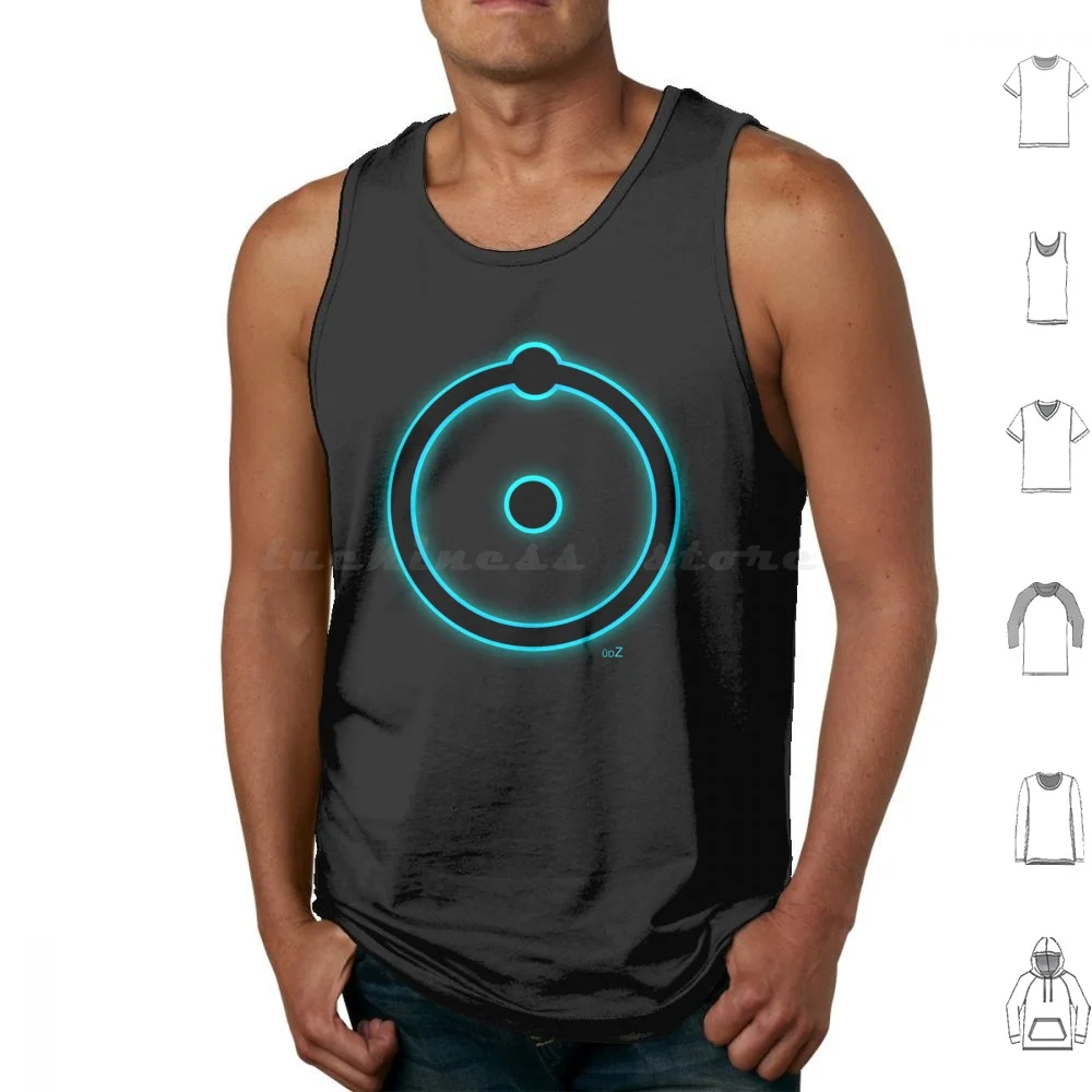 Blue Hydrogen Atom Manhattan Project Tank Tops Print Cotton Atome Atom Nucleus Hydrogen Hydrogene Noyau God Dieu Blue