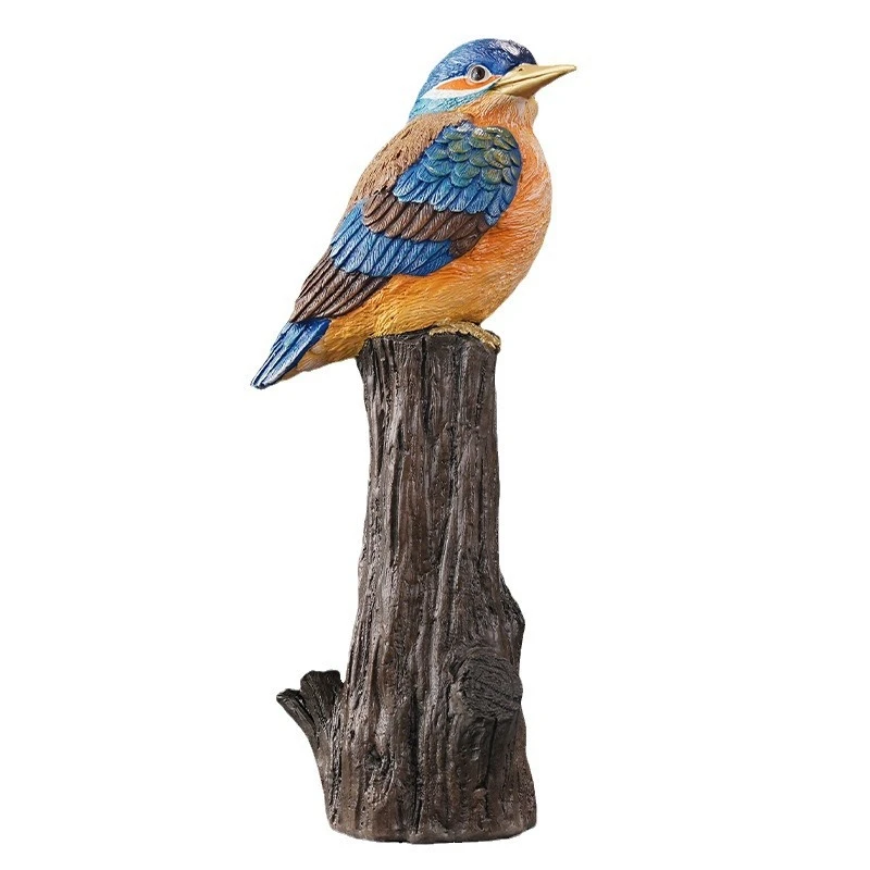 Branches, birds, painted copper ornaments, crafts, brass ornaments