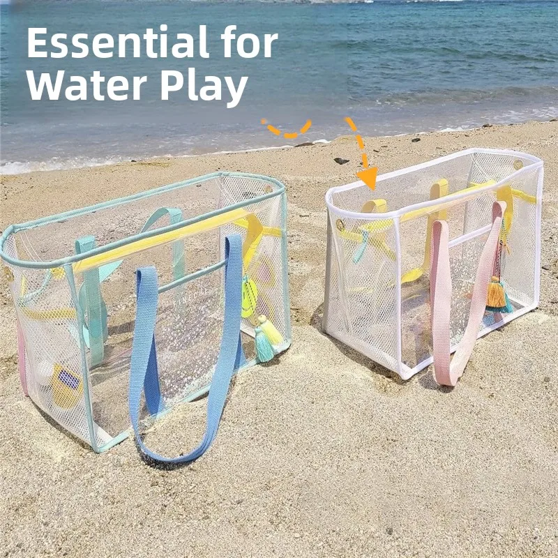 

Waterproof Large Capacity Swimming Beach Bag Transparent Storage Jelly Bag Travel Toiletry Bag Fly Blue Valley Brand