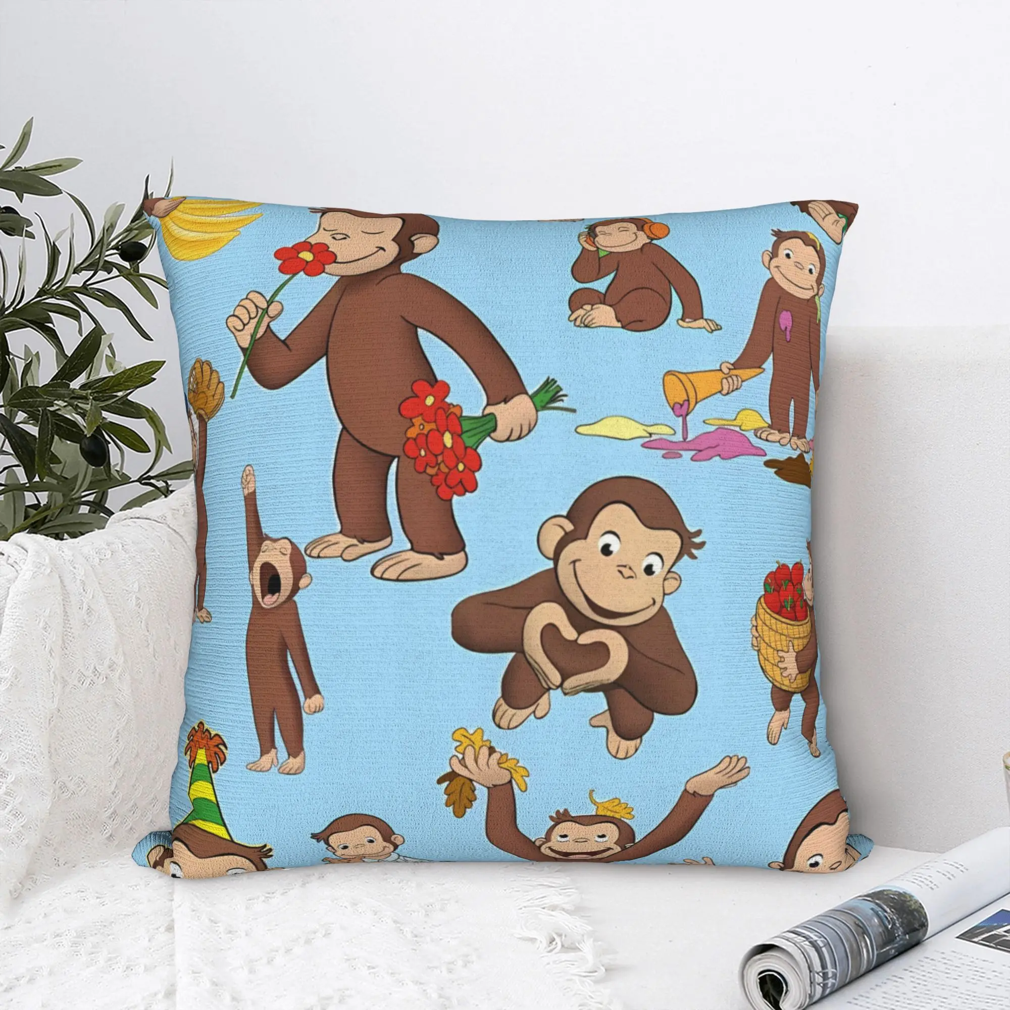 Pillow Case Curious George-s Graphic  Pillow Cover For Sofa Home Decor Fashion Pillowcases