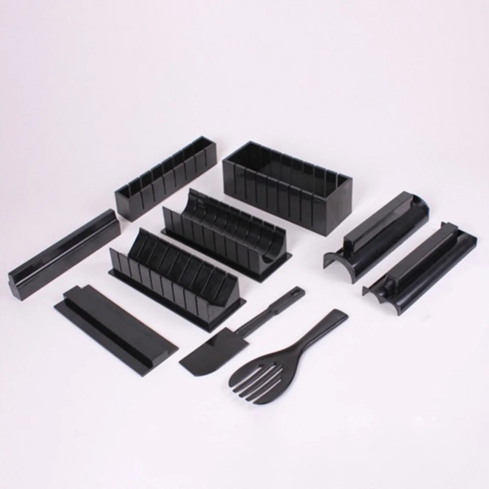 

10 Pcs Sushi Making Tools Roller Pressers Lightweight Compact Kitchen Molds Plastic Safe Easy Use Practical Sturdy Multi