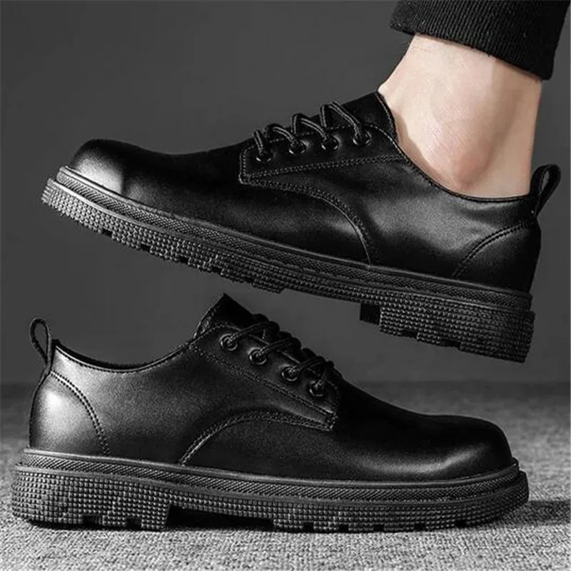 Size 35-47 Military men boots men\'s safety shoes for 2023 white couples shoes british style adult leather amy boots platform