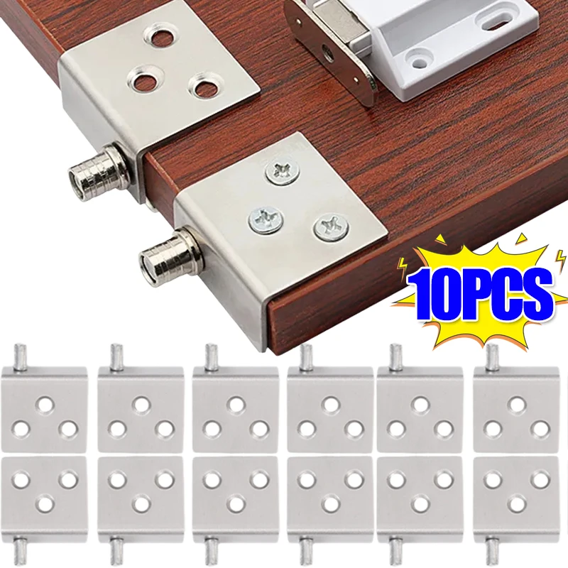 Charnières D’arbre Dissimulées En Fer Argenté – 40x18 Mm Pour Portes En Bois