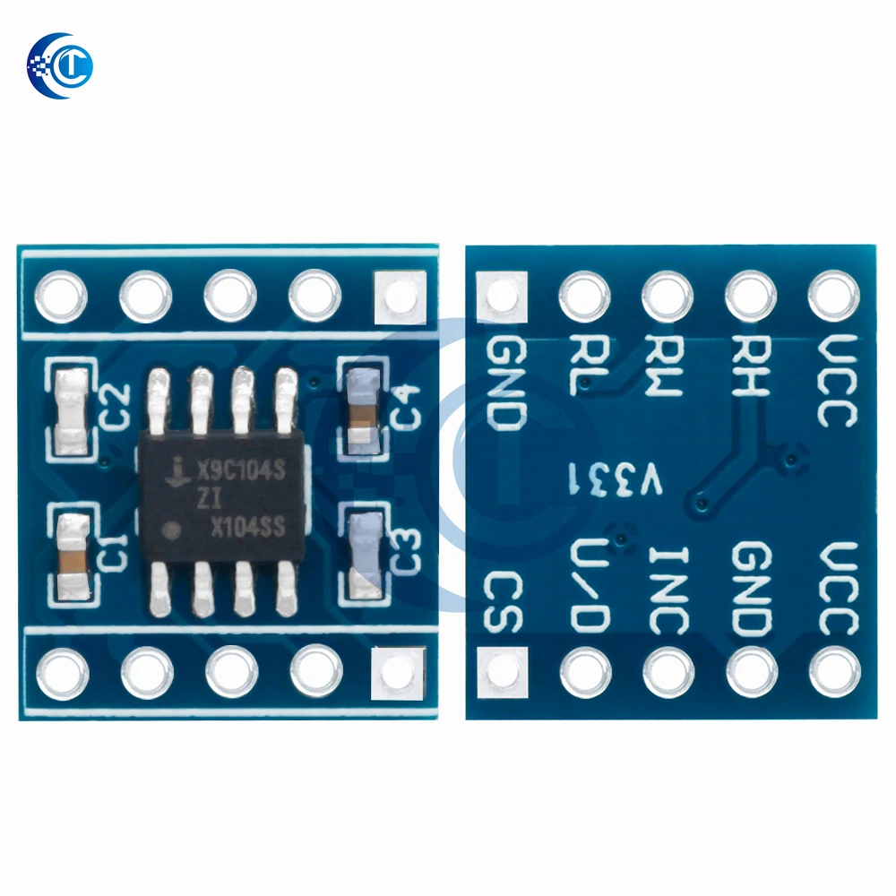 Módulo de potenciômetro digital 5v x9c104, 5v 40r ~ 100k 100, potenciômetro digital, ajuste de equilíbrio de ponte para arduino