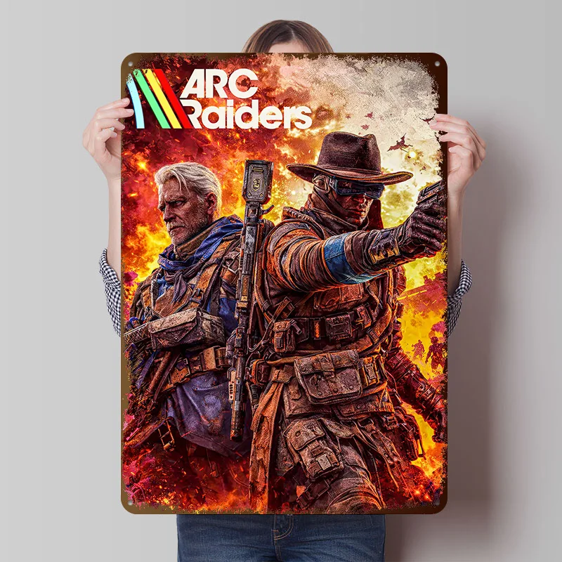 ARC Raiders Game Art Tin Poster Customized Wall Art Retro Vintage Metal Signs for Fans Room Home Decor Bedroom Decoration Gaming