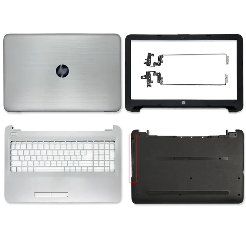 

New For HP 15-AC 15-AF 250 255 256 G4 TPN-C125 Laptop Back Cover Front Bezel Palmrest Bottom Case Hinges 813935-001 813930-001