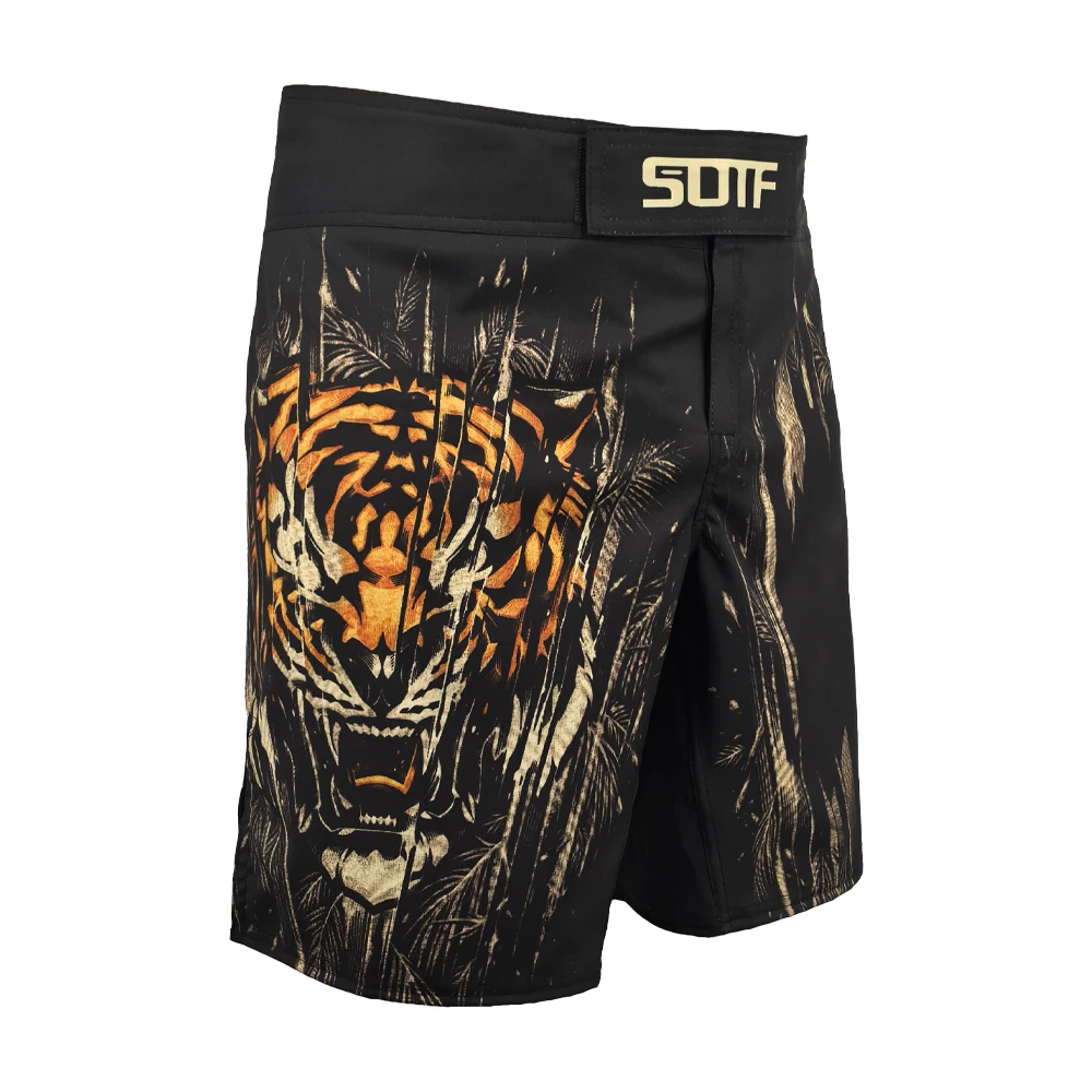 Venomous Snake Camouflage MMA Shorts for Adults Geometric Boxer Briefs Men Women Tiger Muay Thai Fight Sanda Clothing