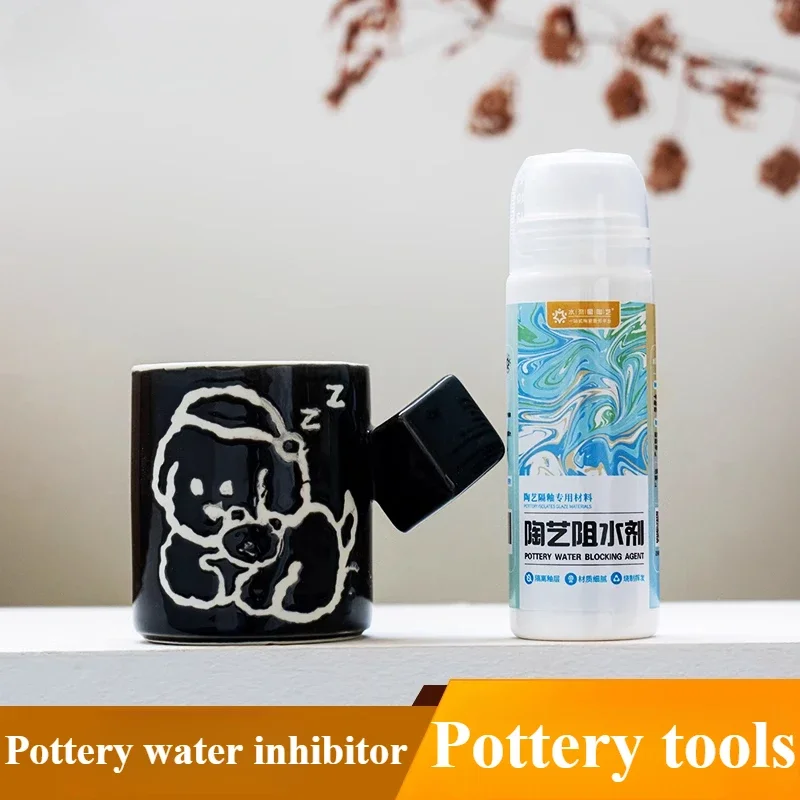 100ml/ Bottle Pottery Tools Glaze Pigment Isolation Cover Liquid DIY Pottery Handicrafts Painting Creation Glaze Blocking Agent