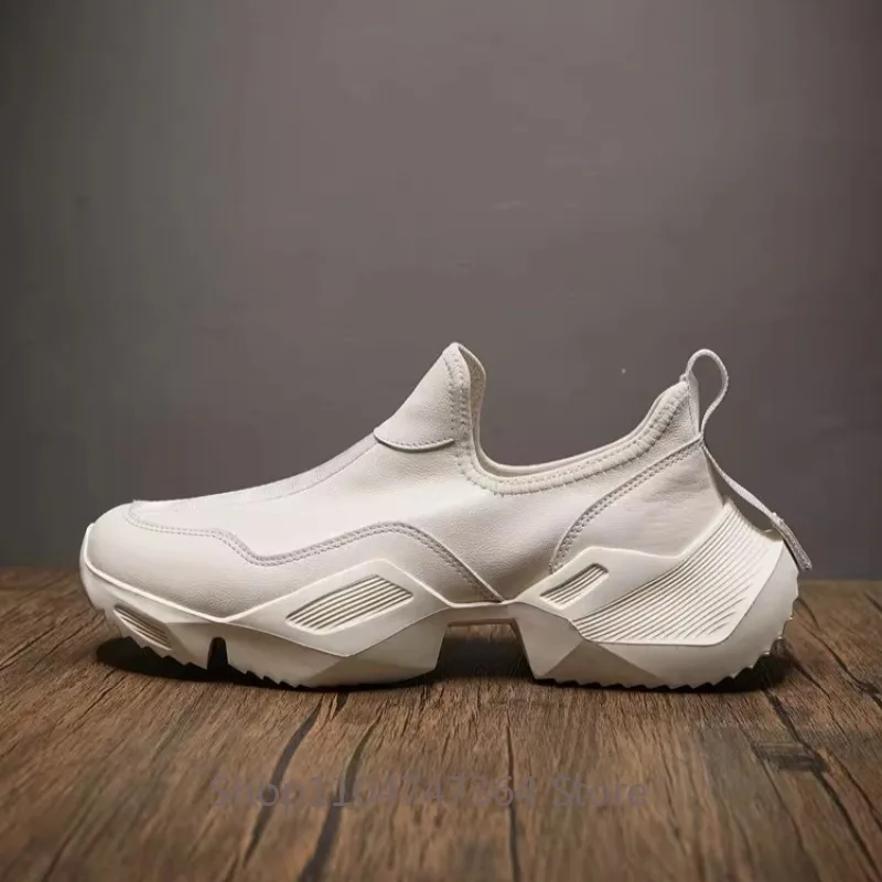 

Spring Summer New Arrival Slip on Loafers Men's Genuine Leather Breathable Premium Design Thick Soles Sneakers Male Casual Shoes