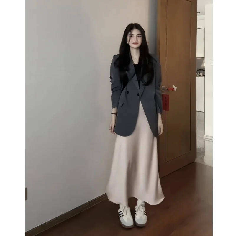 

Women'S Cropped Coat New In External Clothes Crop Blazer Woman Shrug Big Early Rivet Tailoring Ruched Stripes Padded Curved