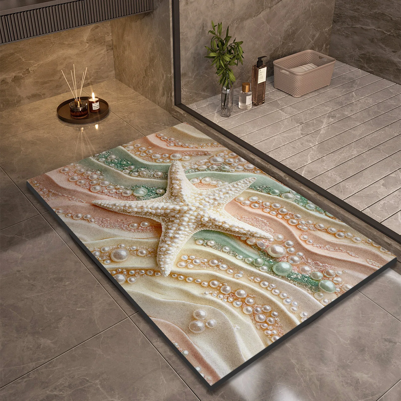 

Luxury Diatomite Bathroom Bath Mat Absorbent Shower Foot Mat Quick Dry Non-Slip Toilet Rugs Carpet Doormat