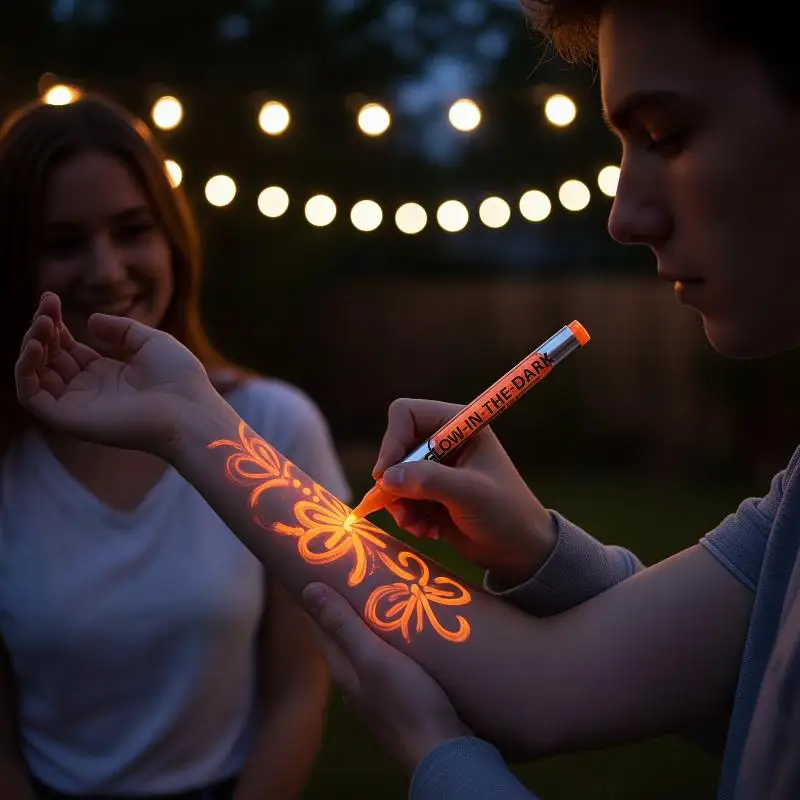 8 Colors Luminous Fluorescent Marker Paint Fast Dry Glow Effect for Birthday Party Decor DIY Artwork Creation