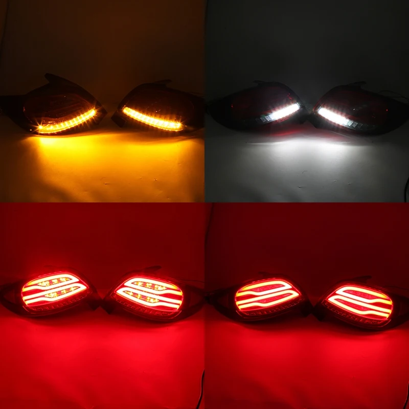 Car LED Red Tail Light Rear Turn Signal Brake Stop Bumper Fog Lamp For Peugeot 206 206CC 2004 2005 2006 2007 2008