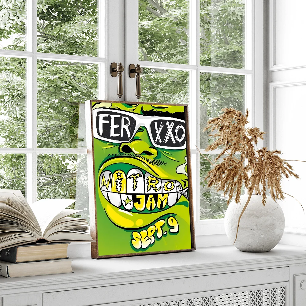 Ferxxo Feid Singer Good Quality Prints and Posters Waterproof Paper Sticker Coffee House Bar Posters Wall Stickers