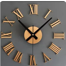 3D Acrylic Digital Wall Clock Roman Numerals Design Mirror Wall Clock Fashion Large Round Wall Clock DIY Self Adhesive Clocks