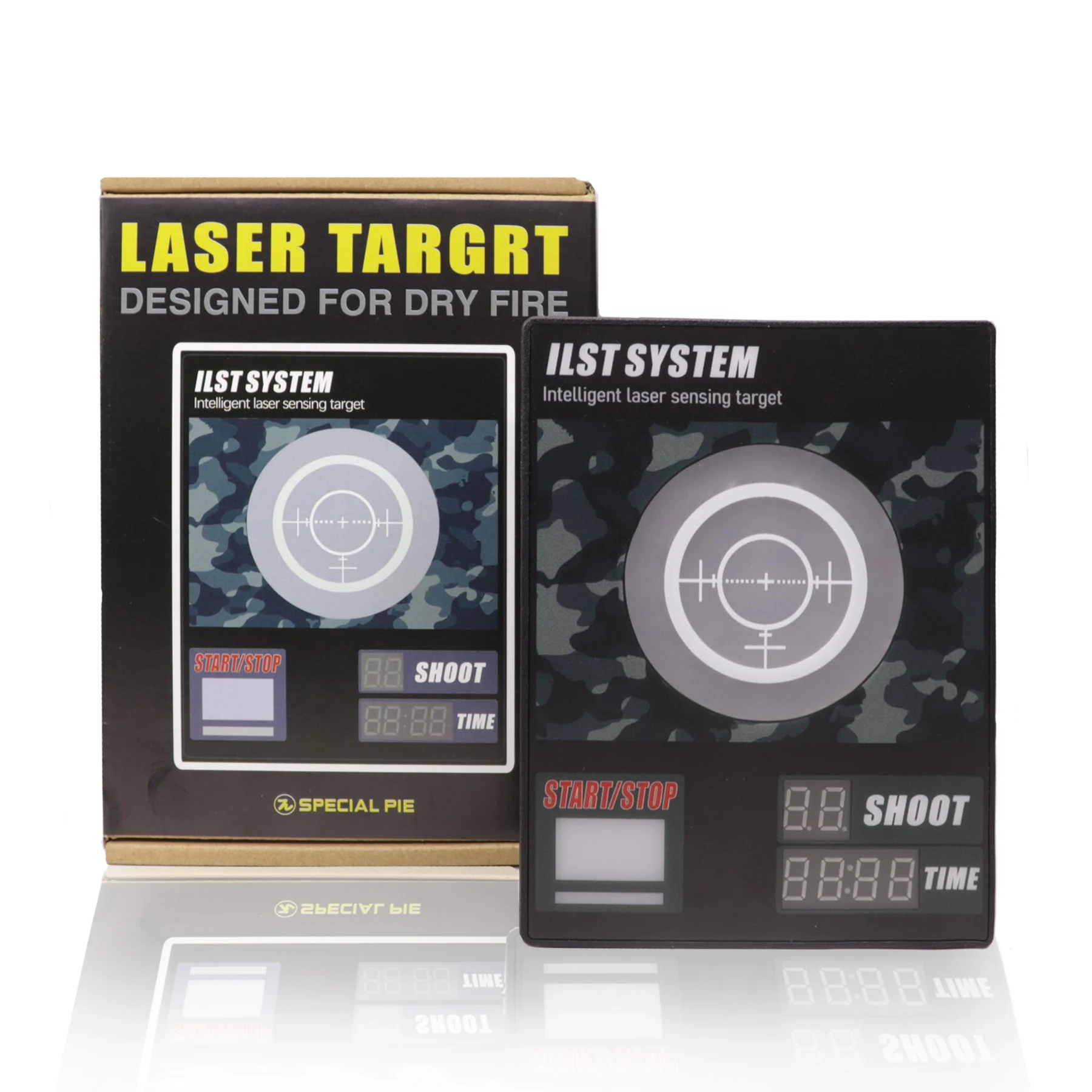 Laser Target Sensing System Built in Speaker, Record Shot Times and Time Laser Trainer Target for IPSC，IDPA Dry Fire Shooting