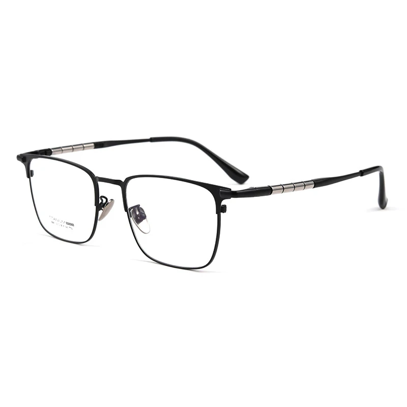 ZIROSAT 9009T Optical Glasses Pure Titanium Full-rim Frame Prescription Eyeglasses Rx Men Glasses for Male Eyewear