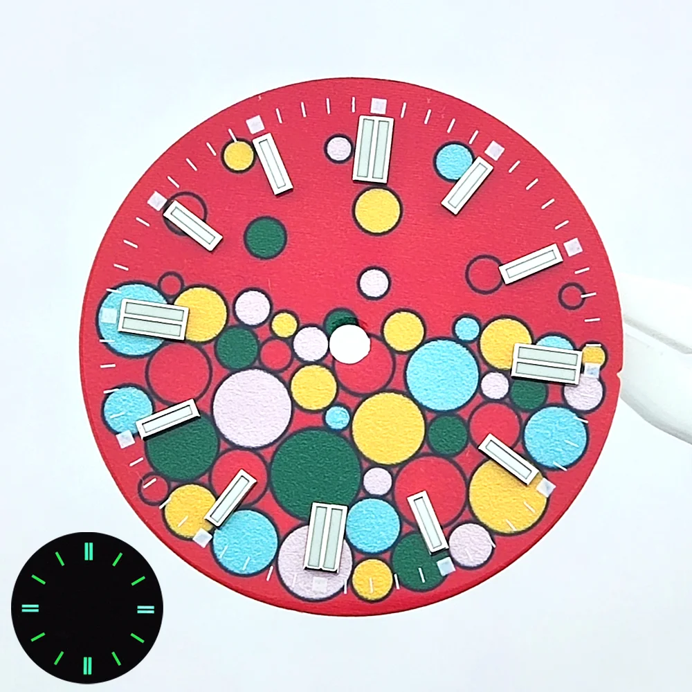 NH35 الطلب نقطة نمط الطلب الأخضر مضيئة الطلب يناسب NH35/NH36 أجزاء الحركة استبدال الملحقات ساعة بطلب