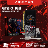 AIBOMAN GT210 1GB Computer Graphics Card GDDR3 Computer Assembly Accessories 589MHz GPU Clock HDCP Ready PCI-E 1.1x16