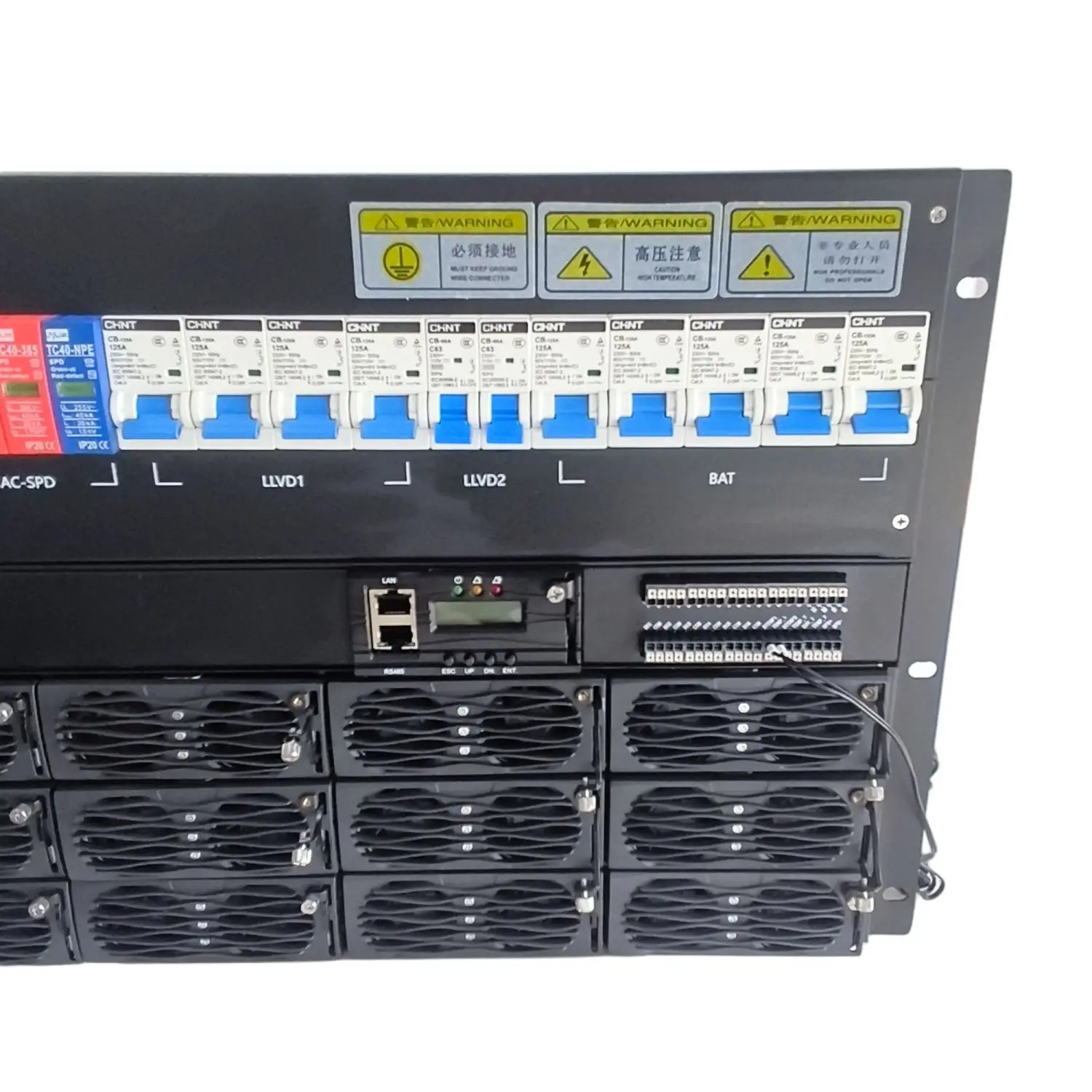 Three Phase 7U Redundant DC Power Supply for Core Site | 24VDC 48VDC System 19 Inch Rack Rectifier with Advanced Protection