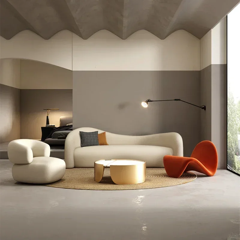 Nordic fabric sofa beauty salon clothing store rest area reception light luxury creative living room simple modern Internet