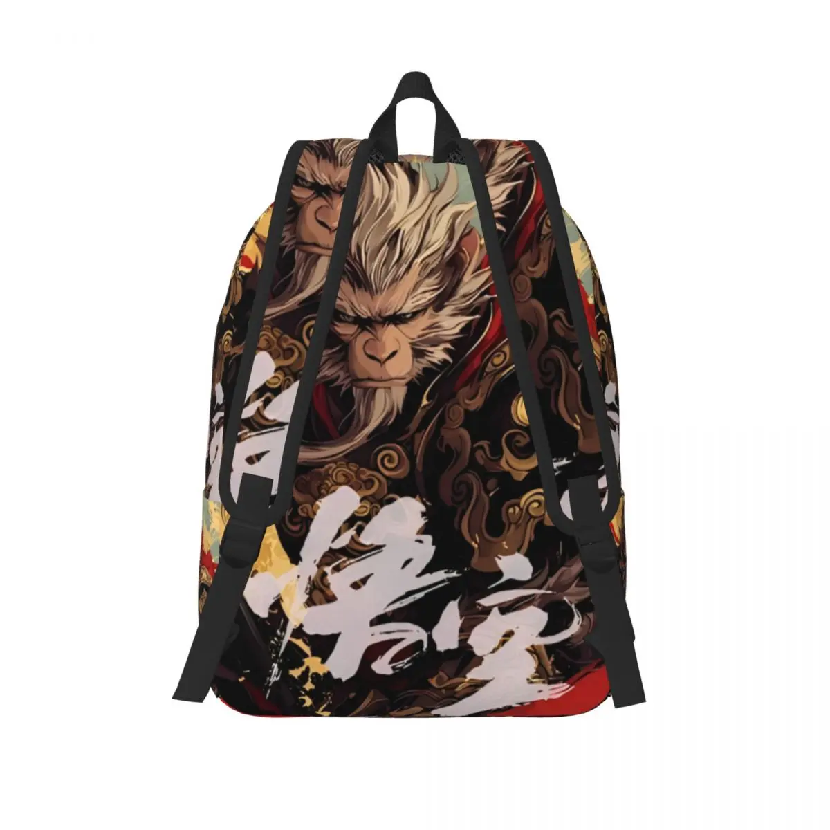 Mochila clásica Black Myth Wukong Monkey King, bolsa de lona para ordenador portátil, regalo para estudiantes, senderismo, viajes, juego chino, 2024