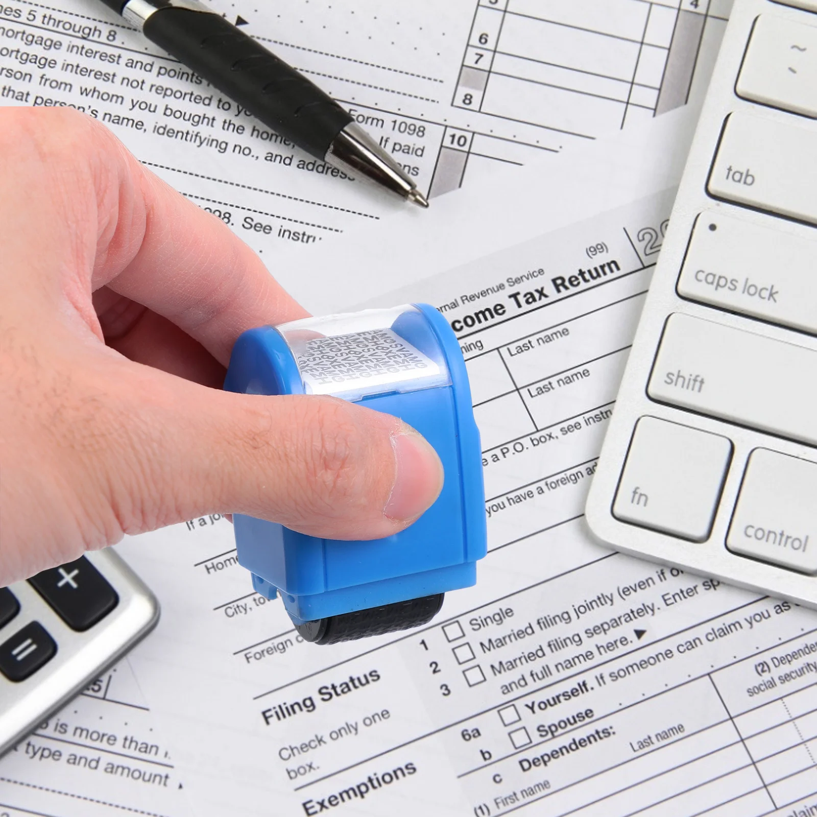 قطعتان من أختام حماية الخصوصية المقاومة للماء وقابلة لإعادة الاستخدام من البلاستيك لأمن عنوان البريد المحمول باليد #1