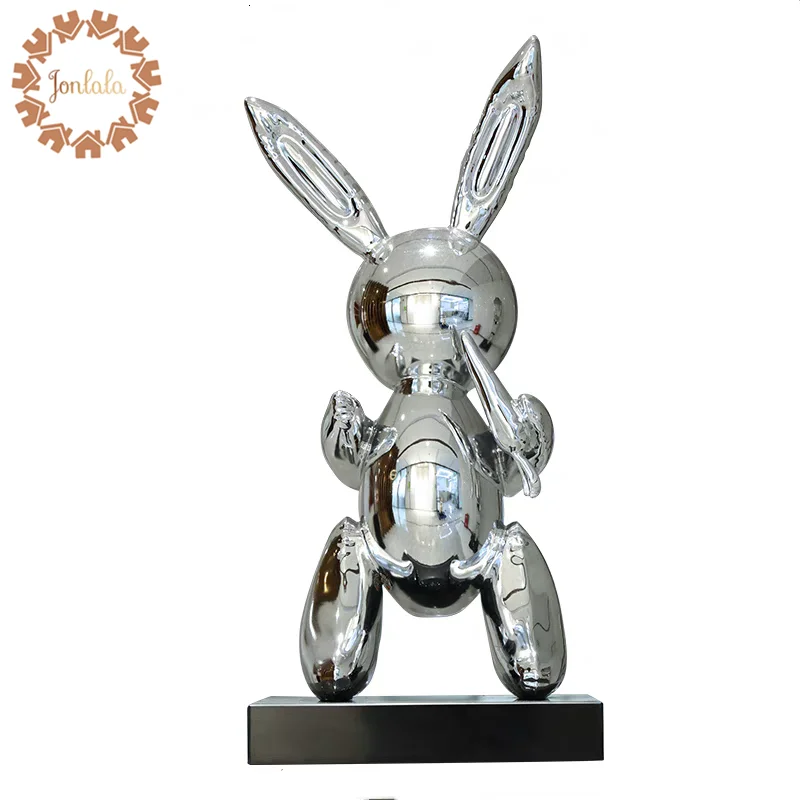 White Base!! 22 Inch American Pop Art Resin Statue Balloon Rabbit Figurine Statue Balloon Rabbit