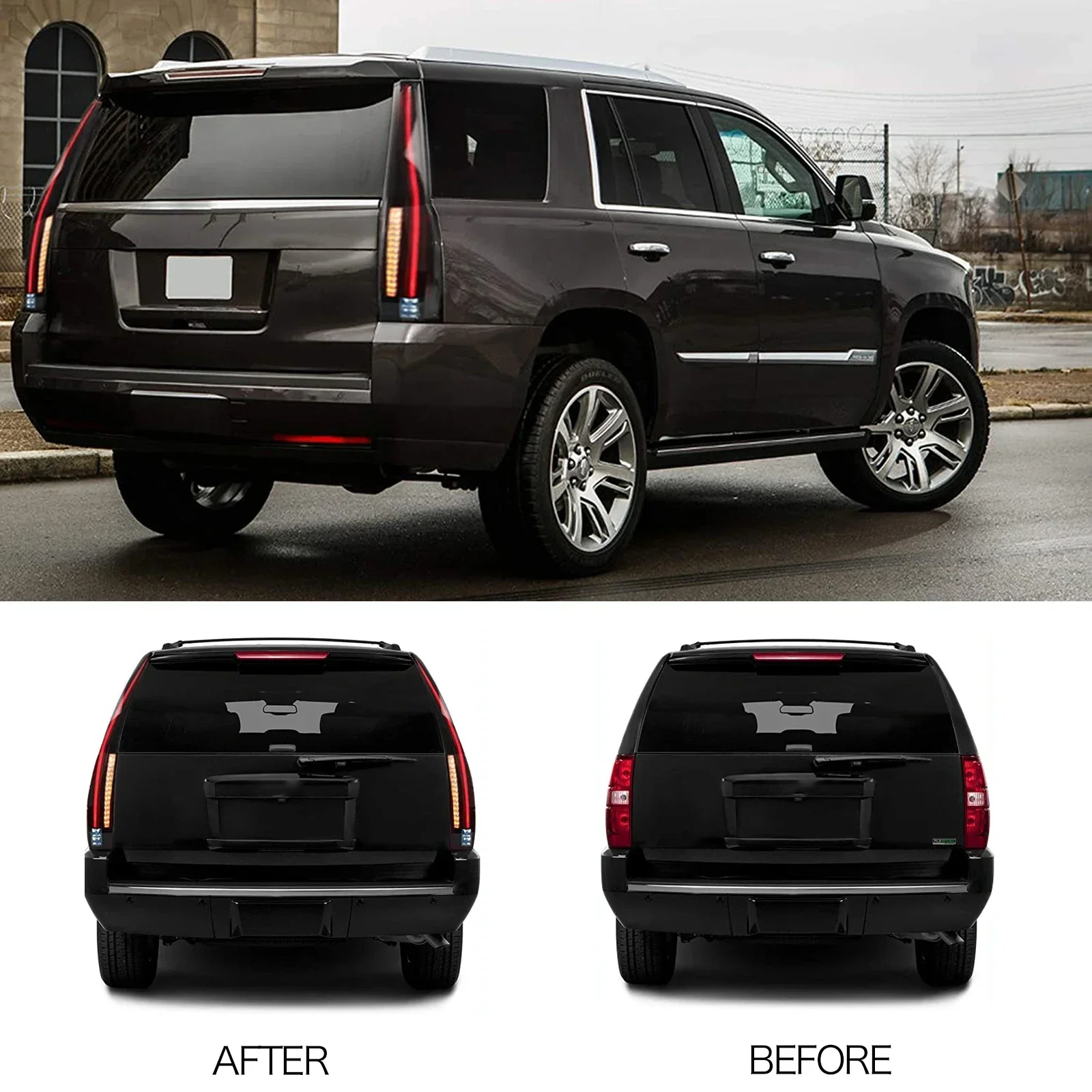 

TYPY новый светодиодный задний фонарь, обновленный, модифицированный для Chevrolet Suburban GMC, задний фонарь 2004-2014, динамический сигнальный задний фонарь, автоаксессуары