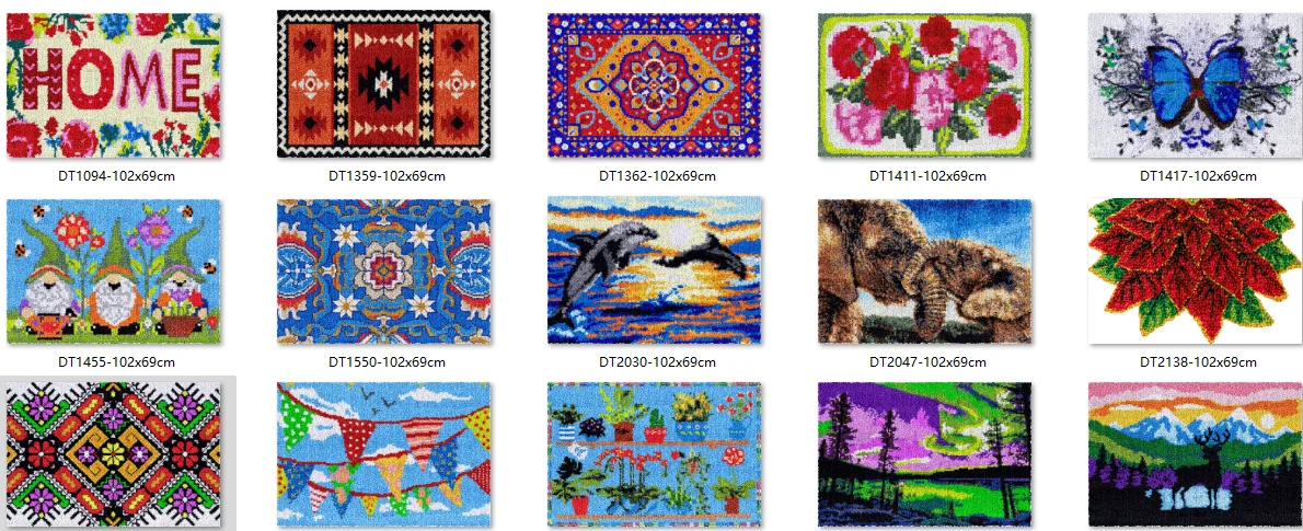Latch hook rug kits with Pre-Printed Pattern Cross stitch embroidery kit Footprint Carpet with your needlework  Map  69-102