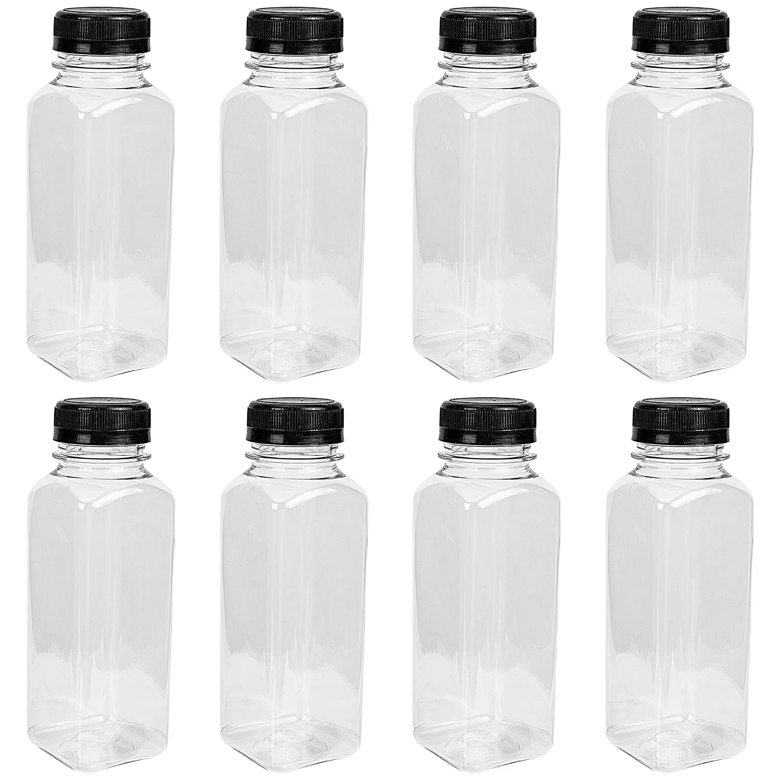 

8 Pcs Drink Bottle Transparent Bottles Empty Milk Plastic Juices Automatic Practical Beverage Homemade Leak-proof