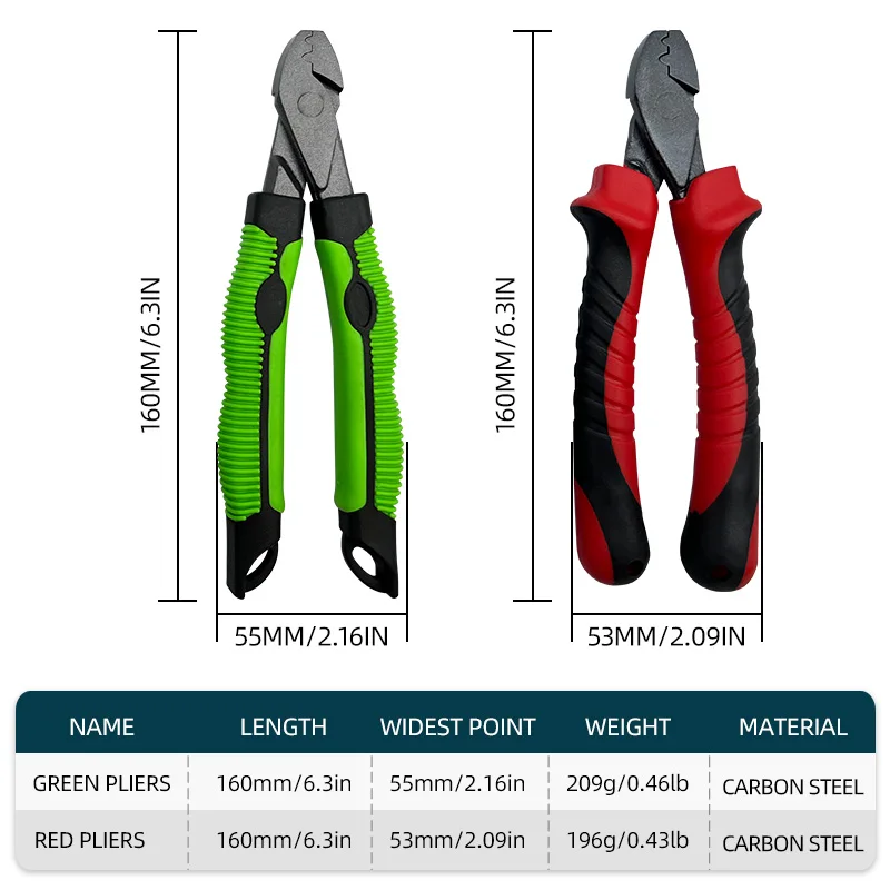 ShareShark Multifunctional Lure Pliers Aluminum and Copper Tube Crimping Pliers Fishing Tool Green Can Be Fitted With a Lanyard